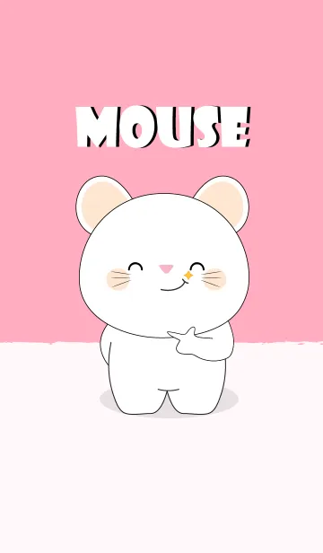 [LINE着せ替え] I Love Cute White Mouse Theme (jp)の画像1