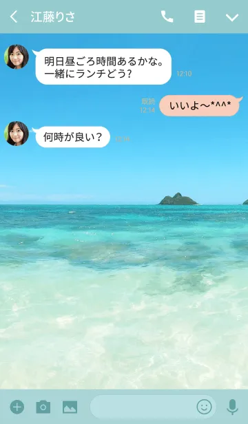 [LINE着せ替え] The Hawaiian ocean is so beautiful #coolの画像3