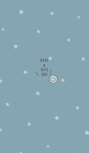 [LINE着せ替え] ブルーベージュと星。良い日を！の画像1