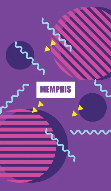 [LINE着せ替え] Memphis Flat (Purple)の画像1