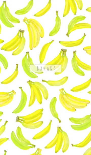 [LINE着せ替え] 水彩画バナナ/ベージュ#freshの画像1