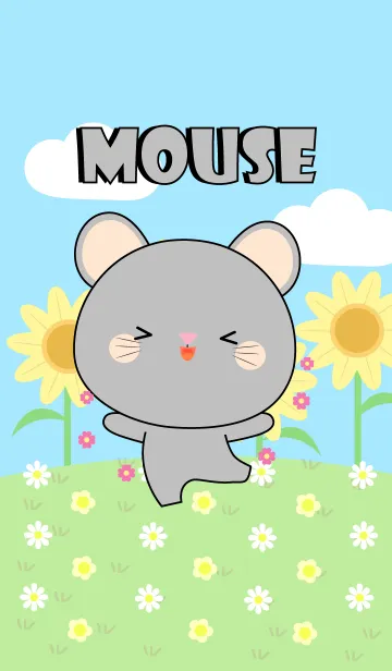 [LINE着せ替え] Happy Gray Mouse Land Theme (jp)の画像1