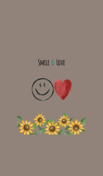 [LINE着せ替え] 茶色 ＆ 緑 / 夏のスマイル #popの画像1