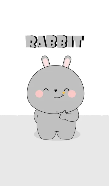 [LINE着せ替え] I Love Cute Cute Gray Rabbit Theme (jp)の画像1