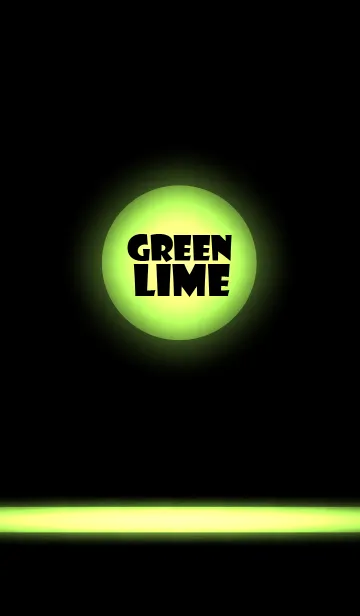 [LINE着せ替え] lime green in black theme v.2 (jp)の画像1