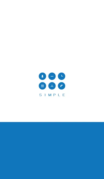 [LINE着せ替え] シンプル（white blue)V.254 #coolの画像1