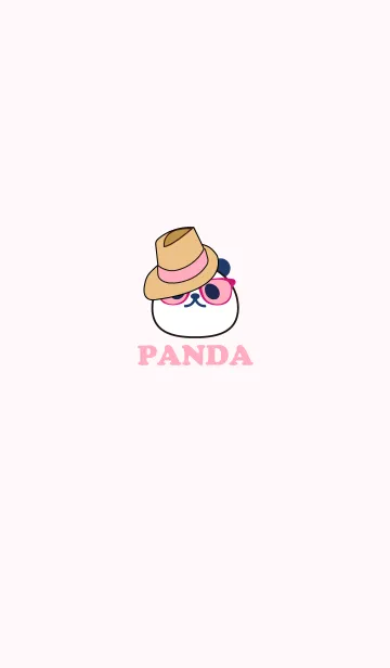 [LINE着せ替え] simple panda Panama hat.の画像1