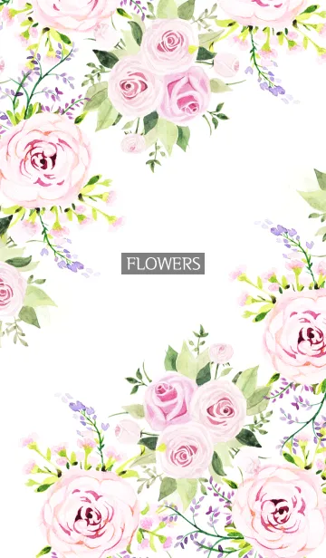 [LINE着せ替え] water color flowers_945の画像1