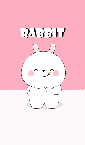 [LINE着せ替え] I Love Cute White Rabbit (jp)の画像1
