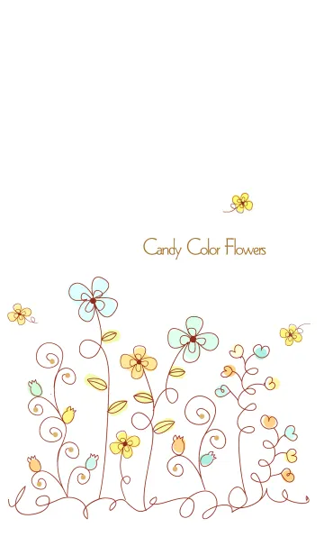 [LINE着せ替え] Candy color flowers 7の画像1