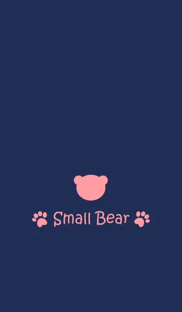 [LINE着せ替え] Small Bear *Navy+Peach*の画像1