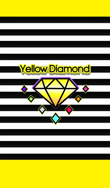 [LINE着せ替え] ボーダー＆イエローダイヤモンド Vol.1#popの画像1