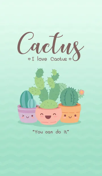 [LINE着せ替え] Cactus (Green)の画像1
