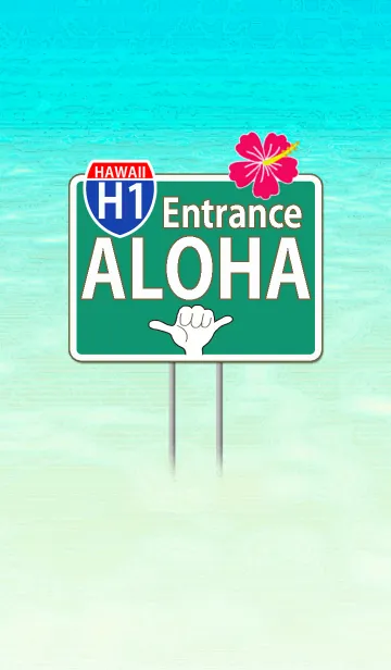 [LINE着せ替え] ハワイへのエントランス＊ALOHA+45#coolの画像1