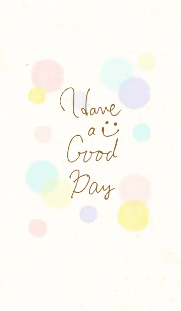 [LINE着せ替え] 大人水彩水玉3-スマイル24-の画像1