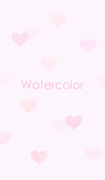 [LINE着せ替え] 大人おしゃれな水彩ピンクのハートの画像1
