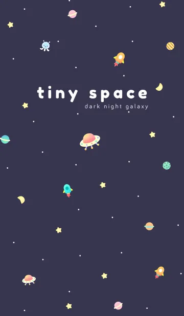 [LINE着せ替え] Tiny Space: Dark Night Galaxyの画像1