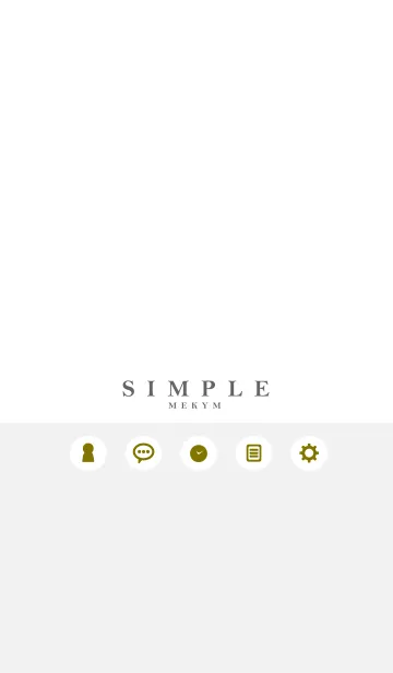 [LINE着せ替え] NATURAL SIMPLE ICON WHITE 21 -MEKYM-の画像1