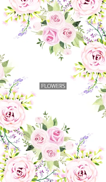[LINE着せ替え] water color flowers_946の画像1