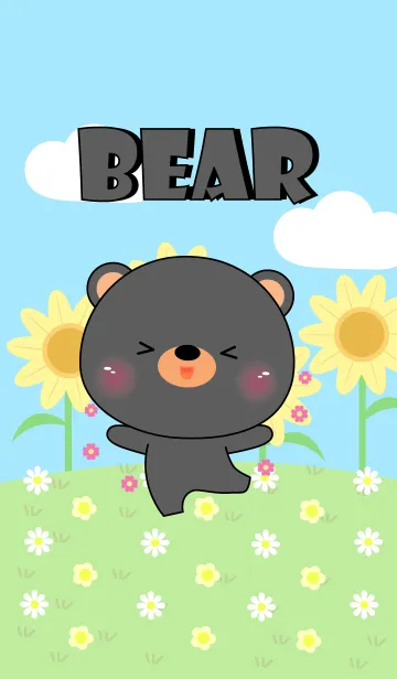 [LINE着せ替え] Happy Black Bear Land Theme (jp)の画像1