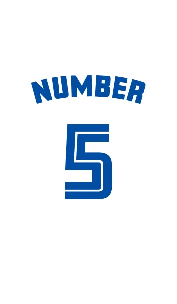 Number 5 White x blue version #coolの着せ替えメイン画像