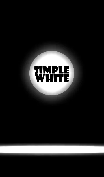 [LINE着せ替え] Simple White in black theme vr.2 (jp)の画像1