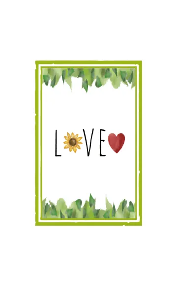 [LINE着せ替え] 青緑 / 水彩のひまわり #freshの画像1