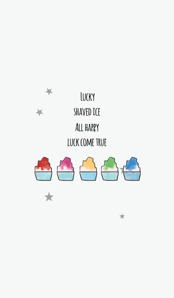 [LINE着せ替え] グレー / 全体運UPのかき氷 #popの画像1