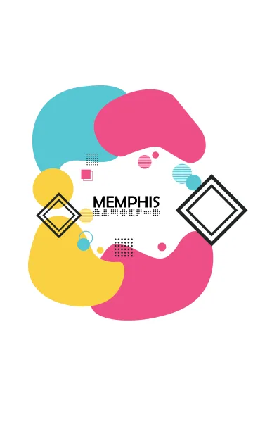 [LINE着せ替え] Memphis Modern White (Dotted Icon)の画像1