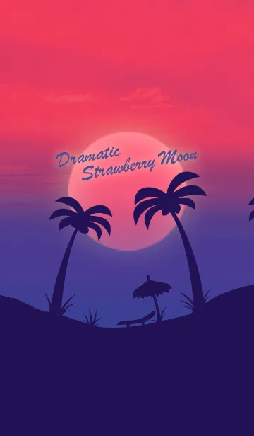 [LINE着せ替え] 南国のストロベリームーンの画像1