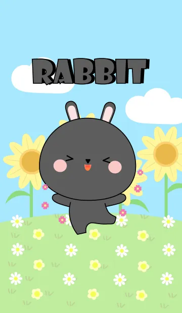 [LINE着せ替え] Happy Black Rabbbit Land Theme (jp)の画像1