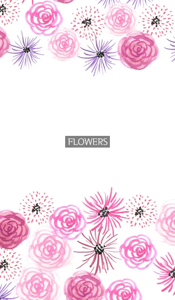 [LINE着せ替え] water color flowers_951の画像1