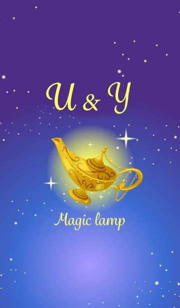 [LINE着せ替え] 【U＆Y】イニシャル 魔法のランプで運気UP！の画像1
