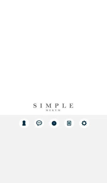 [LINE着せ替え] NATURAL SIMPLE ICON WHITE 23 -MEKYM-の画像1