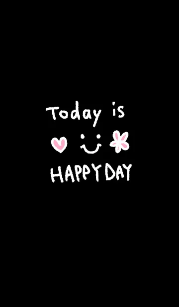 [LINE着せ替え] スマイル-シンプル黒10-の画像1