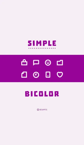 [LINE着せ替え] シンプルバイカラー [パープル] No.209の画像1