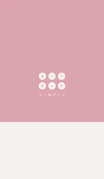 [LINE着せ替え] シンプル（beige pink)V.258の画像1
