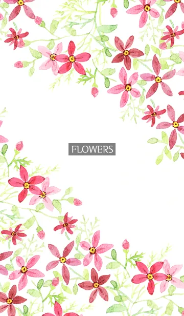 [LINE着せ替え] water color flowers_954の画像1