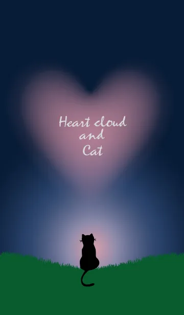 [LINE着せ替え] Heart cloud and Cat 2.の画像1