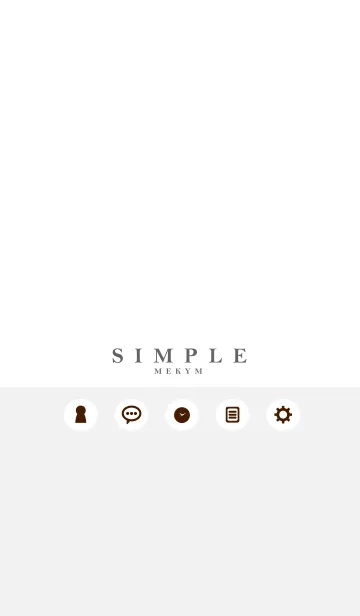 [LINE着せ替え] NATURAL SIMPLE ICON WHITE 24 -MEKYM-の画像1