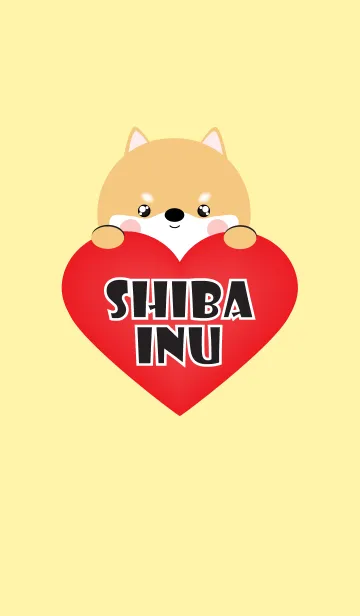 [LINE着せ替え] Simple Love Shiba Inu Theme Ver.2 (jp)の画像1