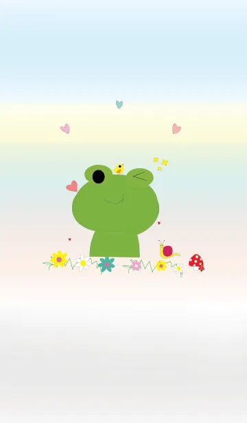 [LINE着せ替え] Many little frogs v1の画像1