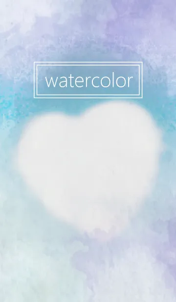 [LINE着せ替え] 水彩シンプル雲ハート大人かわいい着せ替えの画像1