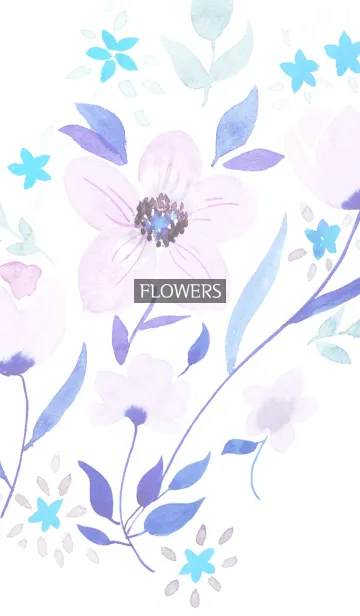 [LINE着せ替え] water color flowers_956の画像1