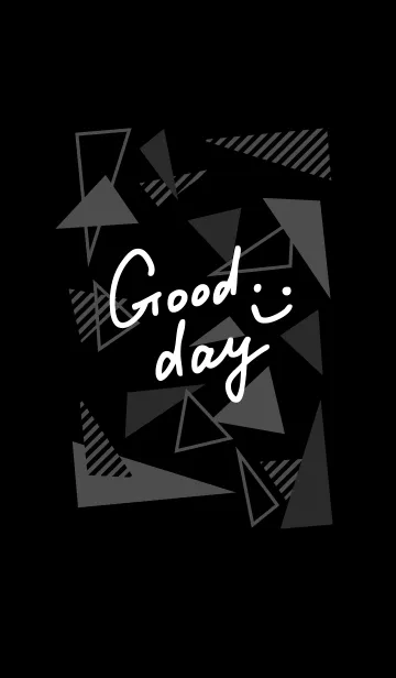 [LINE着せ替え] モノクロ三角-スマイル22-の画像1