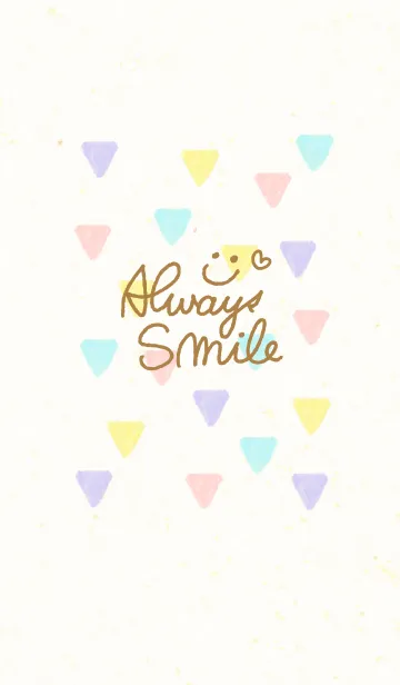 [LINE着せ替え] スマイル-大人水彩三角3-の画像1