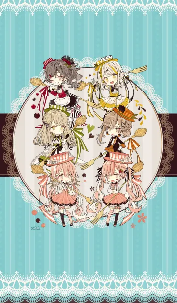 [LINE着せ替え] チョコケーキ6姉妹 SDキャラver.の画像1