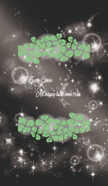 [LINE着せ替え] ブラック＆ピンク / 幸運のクローバー #coolの画像1