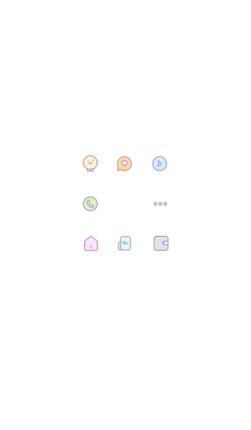 [LINE着せ替え] Simple Purple Iconsの画像1