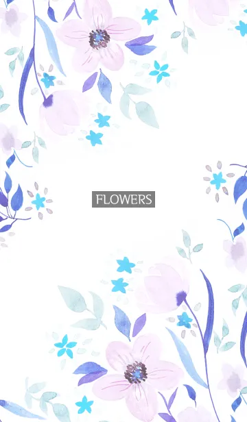 [LINE着せ替え] water color flowers_958の画像1
